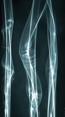 Naklejka premium A mesmerizing abstract image of flowing, translucent lines against a dark backdrop, evoking fluidity and elegance.