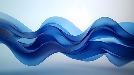 Naklejka premium Abstract Blue Wave Art