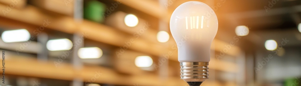 Poster modern led bulb illuminating warmth in a contemporary setting energy efficient lighting solution for