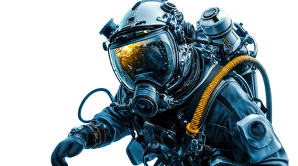 An astronaut in a high-tech suit explores the cosmos, showcasing advanced technology and the spirit of human exploration beyond Earth.