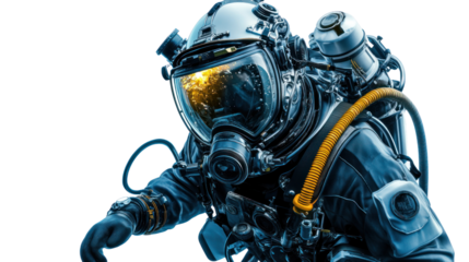 An astronaut in a high-tech suit explores the cosmos, showcasing advanced technology and the spirit of human exploration beyond Earth.