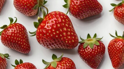 Fresh Strawberry Fruits, Beautiful Red Ripe Strawberry