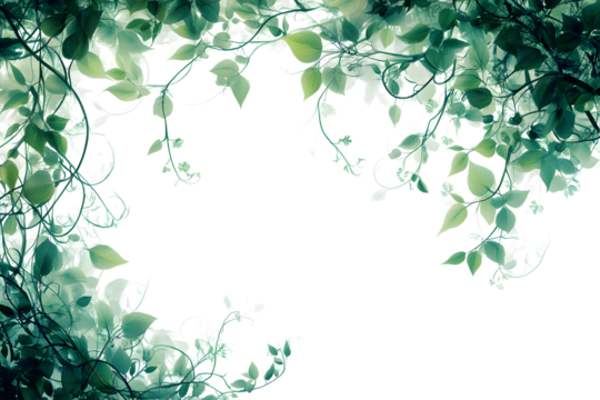 abstract floral background with copy space, PNG files, transparent background