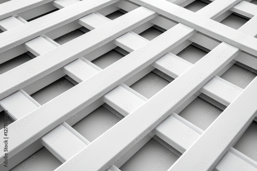 Poster Clean White Lattice Pattern Background for Modern Design Projects and Creative Applications Minimalist Aesthetic and Diagonal Perspective