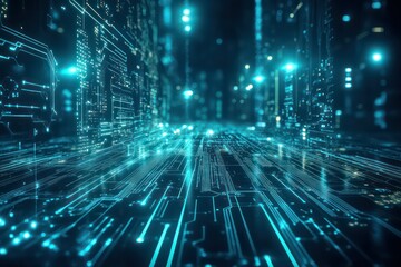 A digital concept where the year 2025 is composed of interconnected circuit board lines, representing the future of tech, AI, and digital infrastructure.