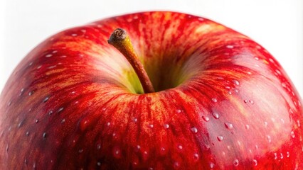 A close-up of a red apple's skin texture with slight wrinkles and pores, juicy, vibrant, apple, red texture, organic
