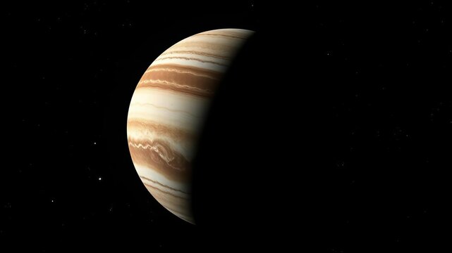 Fototapeta Majestic view of Venus planet shining brightly in the dark night sky, as seen through a powerful zoom lens, shiny, zoom