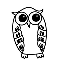 Wisdom Owl Outline Illustration