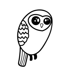 Wisdom Owl Outline Illustration