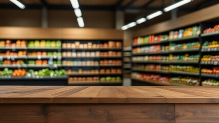 shopping cart in supermarket