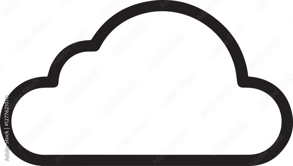 Aufkleber vector illustration of a cloud. cloud icon set - vector. cloud symbol in line and glyph style. vecto