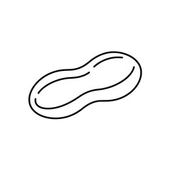 Simple Peanut Line Drawing: A minimalist illustration captures the essential form of a peanut, perfect for various applications.