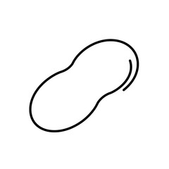 Minimalist Peanut Outline: A clean, minimalist illustration of a peanut, perfect for design projects needing a simple and iconic representation.
