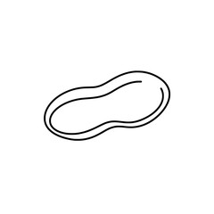 Peanut Illustration: A simple yet elegant line drawing of a peanut, capturing its distinctive shape and form.