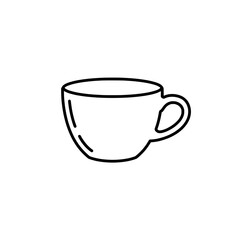 Minimalist coffee cup illustration: A clean, line-art illustration of a simple coffee cup, perfect for a variety of design applications.