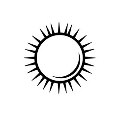 Sun Icon: A bold sun icon radiates energy with its simple yet captivating design, representing light, warmth, and positivity.