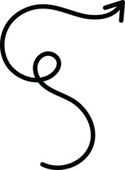 Arrow icon. Flat design illustration