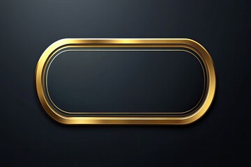 Gold framed oval banner on dark background