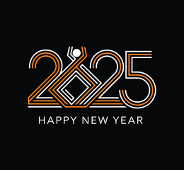 Happy New Year 2025 | Creative & Festive Design