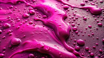 A close-up of fuchsia colored gooey slime coating a metal surface, surface, metal, slimy