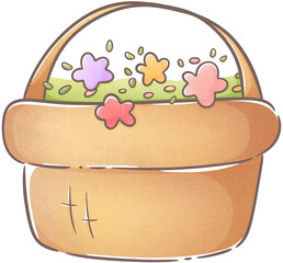 A basket of flowers.