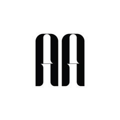 AA monogram logo design letter text name symbol monochrome logotype alphabet character simple logo