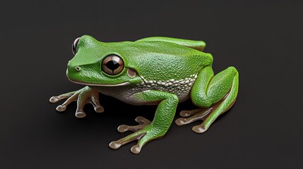 Obraz premium Tree frog in a natural habitat close-up photography rainforest environment detailed realism