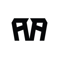 AA monogram logo design letter text name symbol monochrome logotype alphabet character simple logo