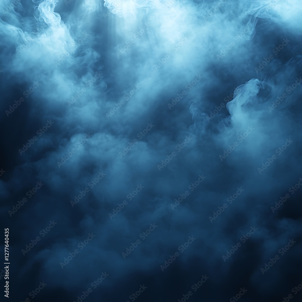Poster abstract scene of smoke on a dark background. 3d rendering
