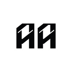 AA monogram logo design letter text name symbol monochrome logotype alphabet character simple logo