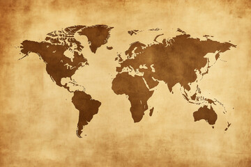Fototapeta premium world map on an old paper