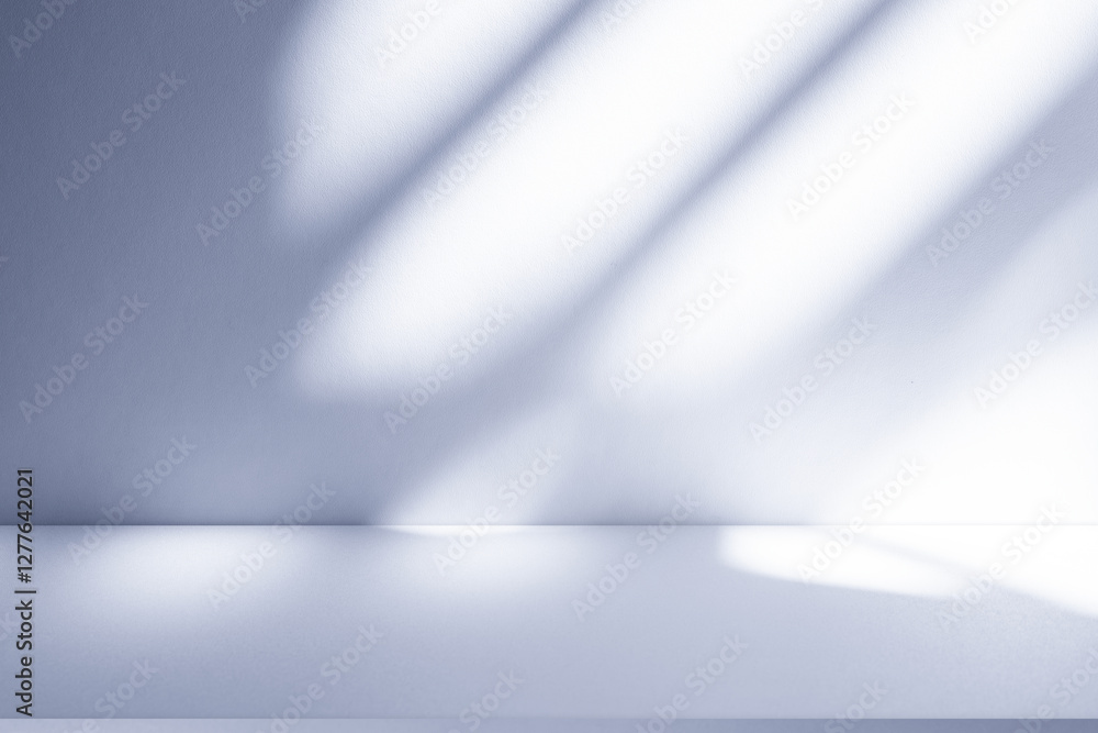 Aufkleber wall interior background, studio and backdrops show products. with soft light shadow from window col