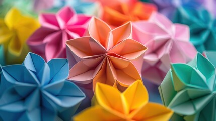 Origami Paper: High-quality paper designed for intricate folding, available in bright colors and patterns, perfect for creating detailed origami designs.
