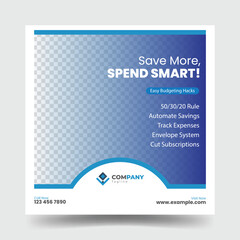 Personal Finance Guide or Corporate Business Social Media Post Template