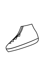 vector illustration of a shoe in outline style