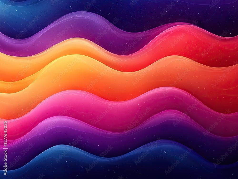 Poster dynamic color waves abstract background graphic design artistic environment vibrant viewpoint modern