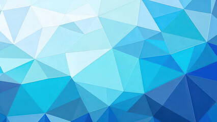 Fototapeta premium Background image with pastel blue triangle geometric pattern for design projects, presentations or banner use. Horizontal background for 16:9 ratio