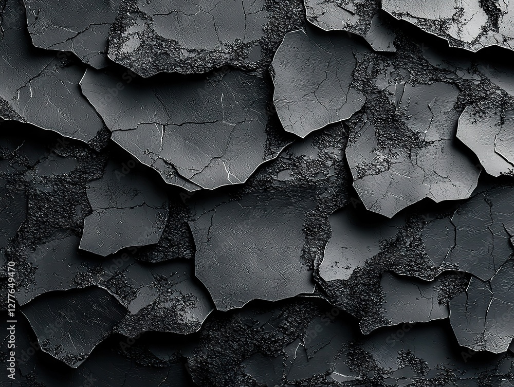 Poster textured black surface layers abstract art digital background modern design close-up view visual con