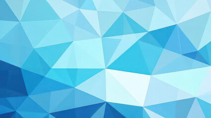 Fototapeta premium Background image with pastel blue triangle geometric pattern for design projects, presentations or banner use. Horizontal background for 16:9 ratio