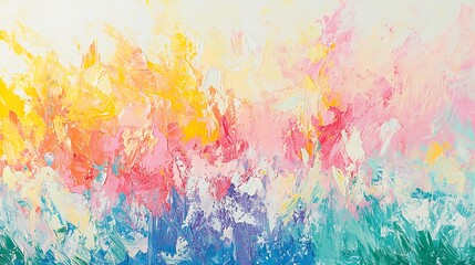 Fototapeta premium Abstract Colorful Impasto Painting Texture