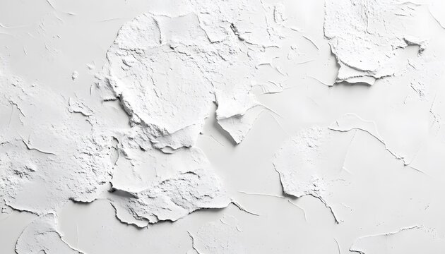 White textured surface exhibits layers and patterns in the image
