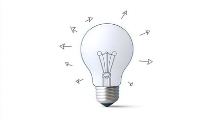 Bright Ideas Light Bulb Innovation Concept Design Arrows Thinking