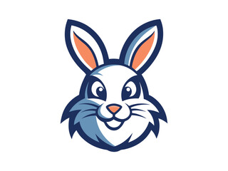 Obraz premium Rabbit face Mascot Logo Design