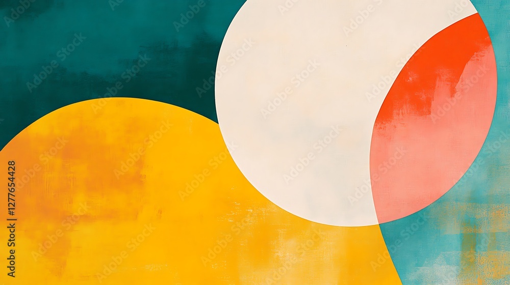 Poster abstract colorful circles overlapping design