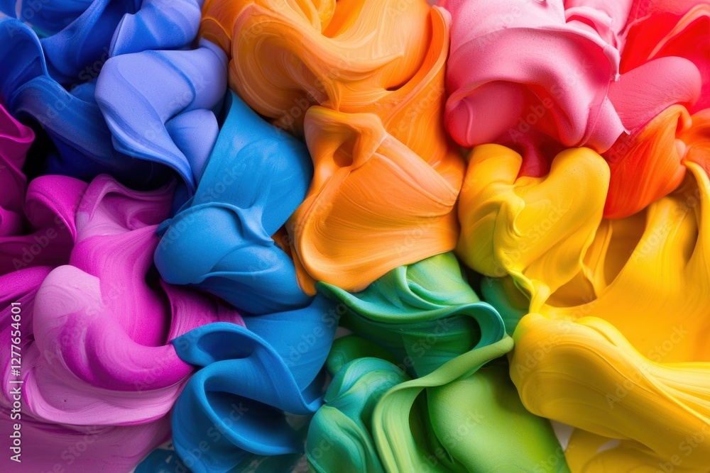 Poster vibrant swirls of multicolored paint create a visually stunning abstract background with a smooth te