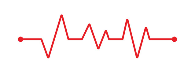 Life line liner. Red heartbeat line icon. vector illustration