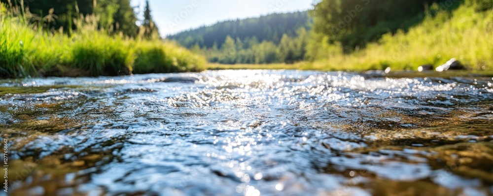Aufkleber discover the ultimate source of natural hydration with this breathtaking image of a flowing spring i
