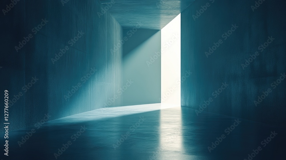 Poster a minimalist abstract blue gradient background with soft lighting.