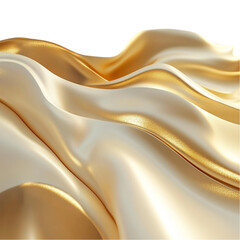 Obraz premium Elegant golden silk flowing gracefully luxurious texture soft waves