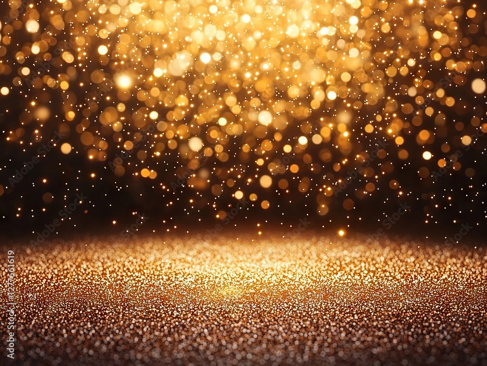 Poster captivating light burst action golden sparkle background abstract visuals warm environment close-up 